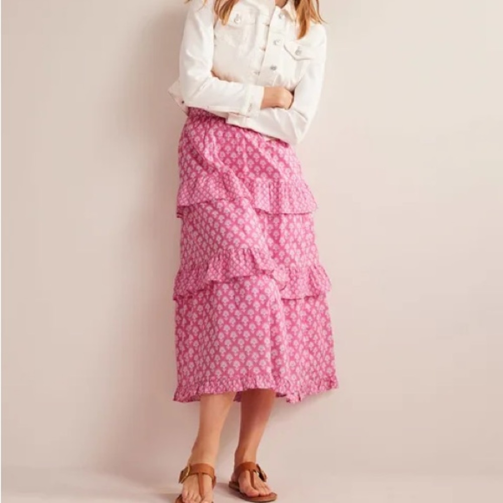 NWT Boden Pink Cotton Skirt